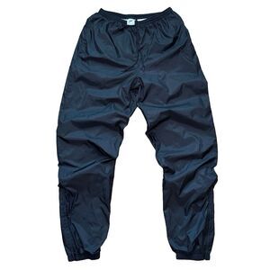 Vintage Nike Joggers Windbreaker Black Swoosh Mens Size L Tall Ankle Zip Pants